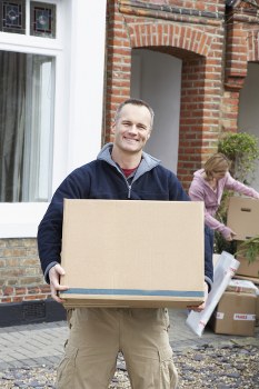 Moving team preparing a house removal in Wales