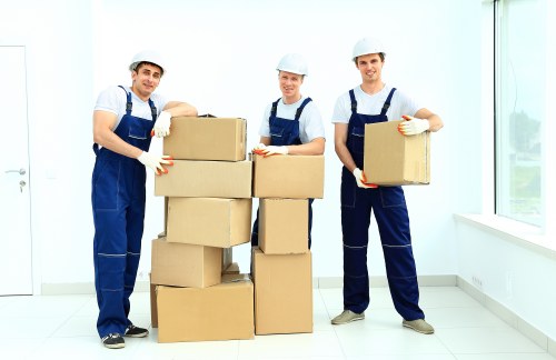 Removal team preparing a home move in Wales