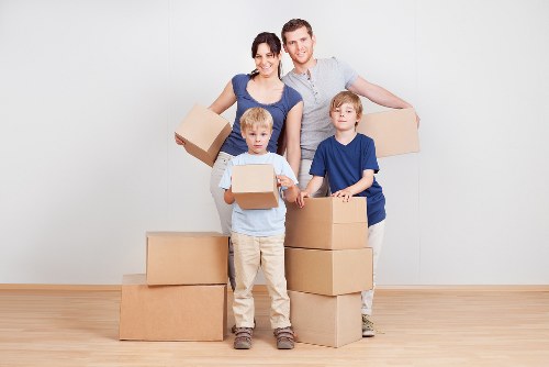 Household items being loaded for a removal service in Wales