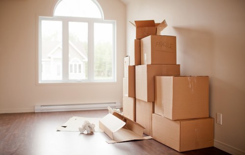 Removals van loading furniture for a move in Wales