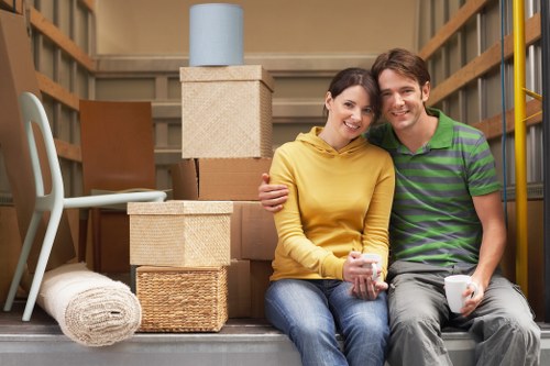 Professional removals team handling household items in Wales