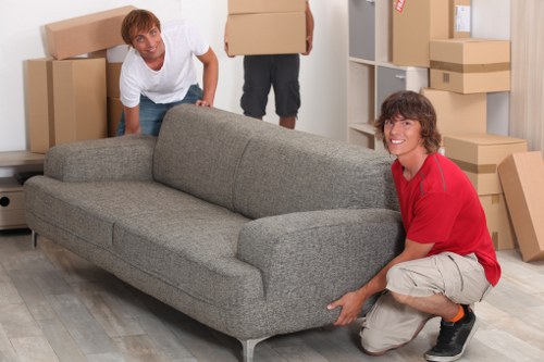 Local removals team loading a house move in Wales
