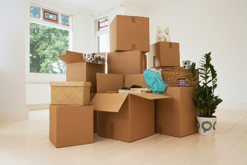 Final stage of a removals service in Wales with delivered belongings