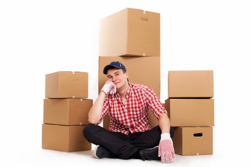 Packed moving van ready for local removals in a Welsh town